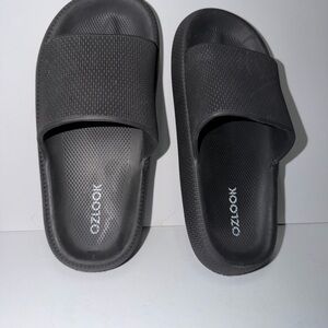 Black Slide Sandals